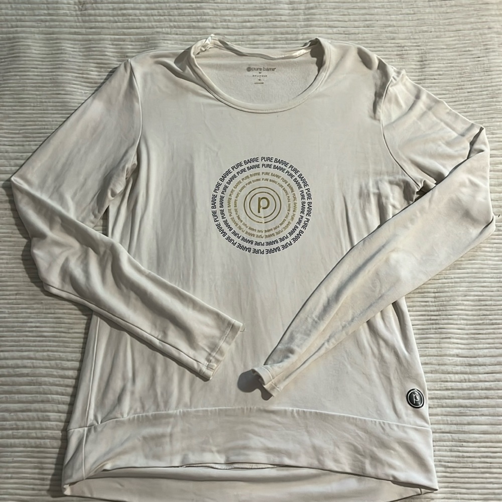 Pure Barre White Long Sleeve Top-Size M